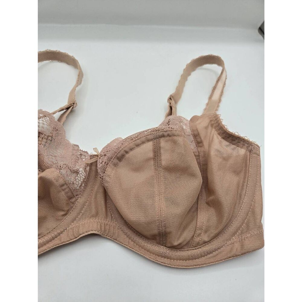 Panache Jasmine Underwired Balcony Bra Size 30F Women's Beige - Picture 3 of 8